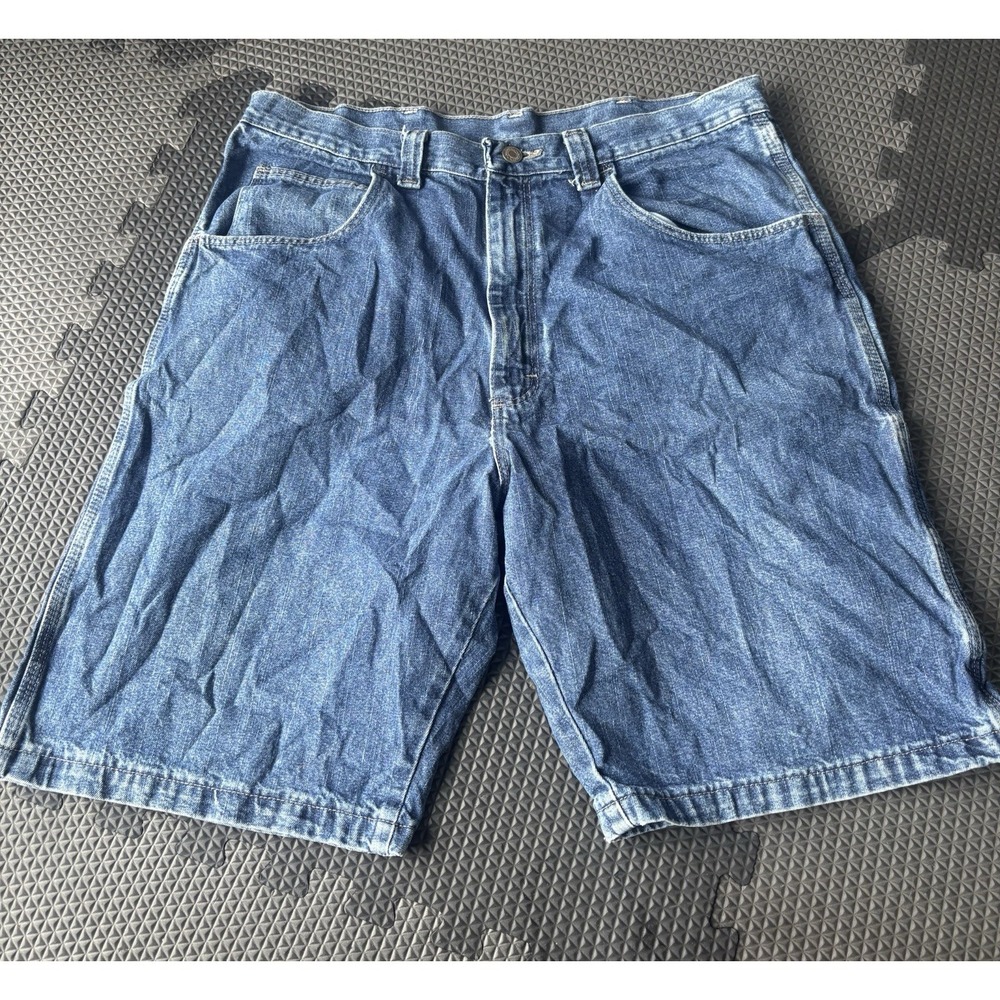 Wrangler Blue Denim Carpenter Jean Shorts